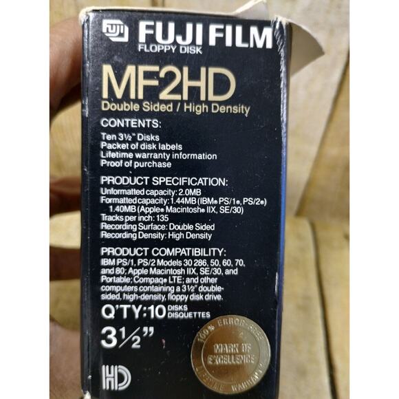 15 Unused Vintage Fuji Film 3 1/2” Floppy Disk - MF2HD - Picture 3 of 5